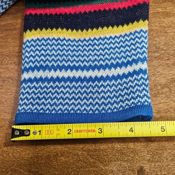 Vtg Yves Saint Laurent YSL Striped Button Cardigan M Nautical Snap Collar Lux - Picture 9 of 10